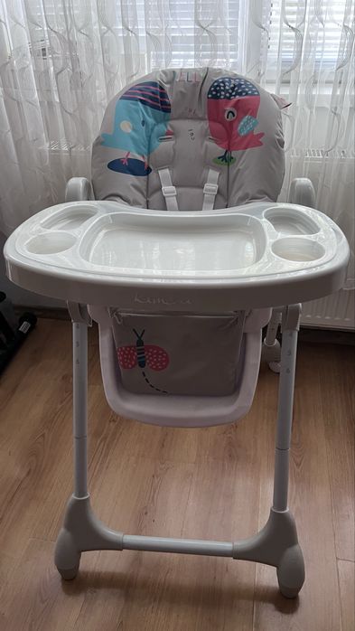 Стол за хранене Cangaroo Kimchi- светло сиво + 3 гумени лигавници