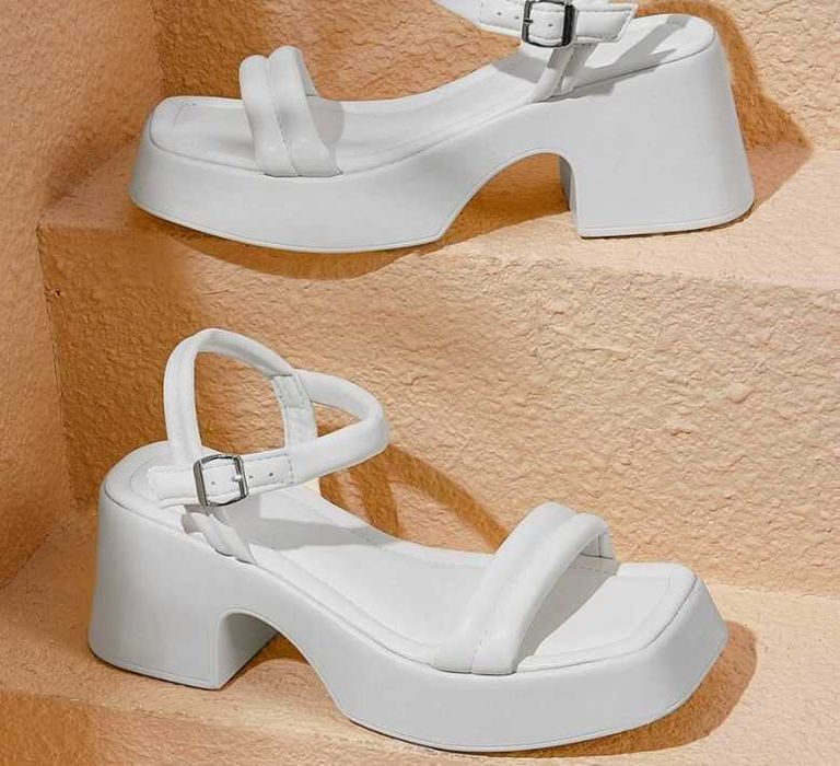 Sandale truck sole, mar.38-bej si 40-albe, talpa moale si usoara