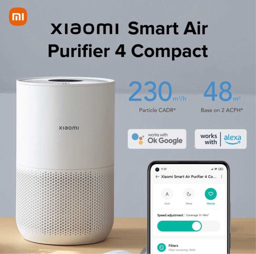Умный очиститель воздуха Xiaomi Smart Air Purifier 4 Compact
