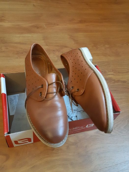 pantofi dama leoflex piele maro, marimea 38