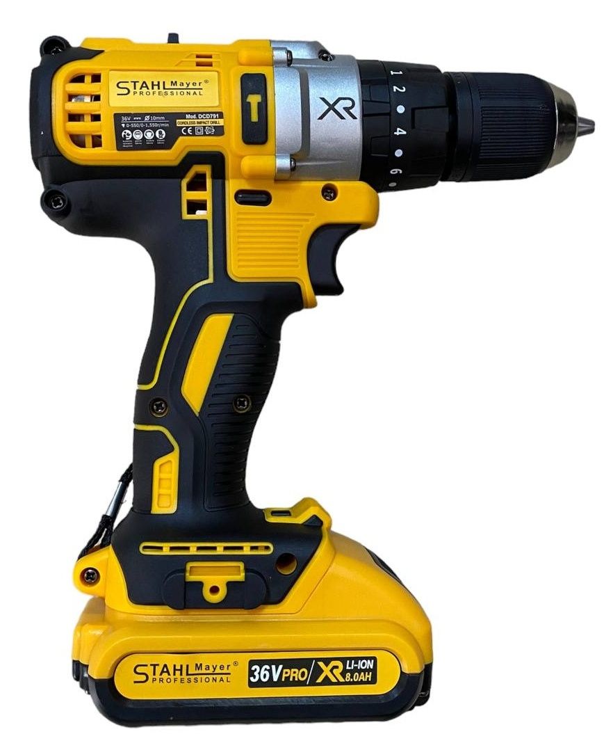 Ударен Акумулаторен Винтоверт STAHLMAYER + 111 части XR 36V Безжичен