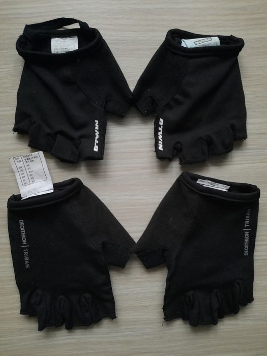 Mănuși ciclism copii BTWIN, DECATHLON, negre