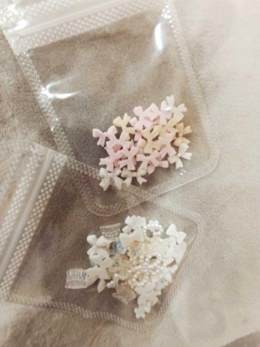 Сет Зимни,коледни и плодови стикери и панделки