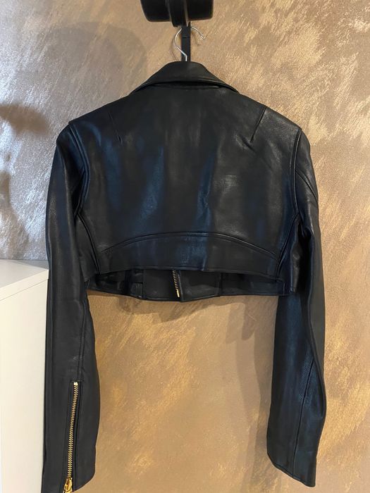 Дамско естествена кожа яке Moschino