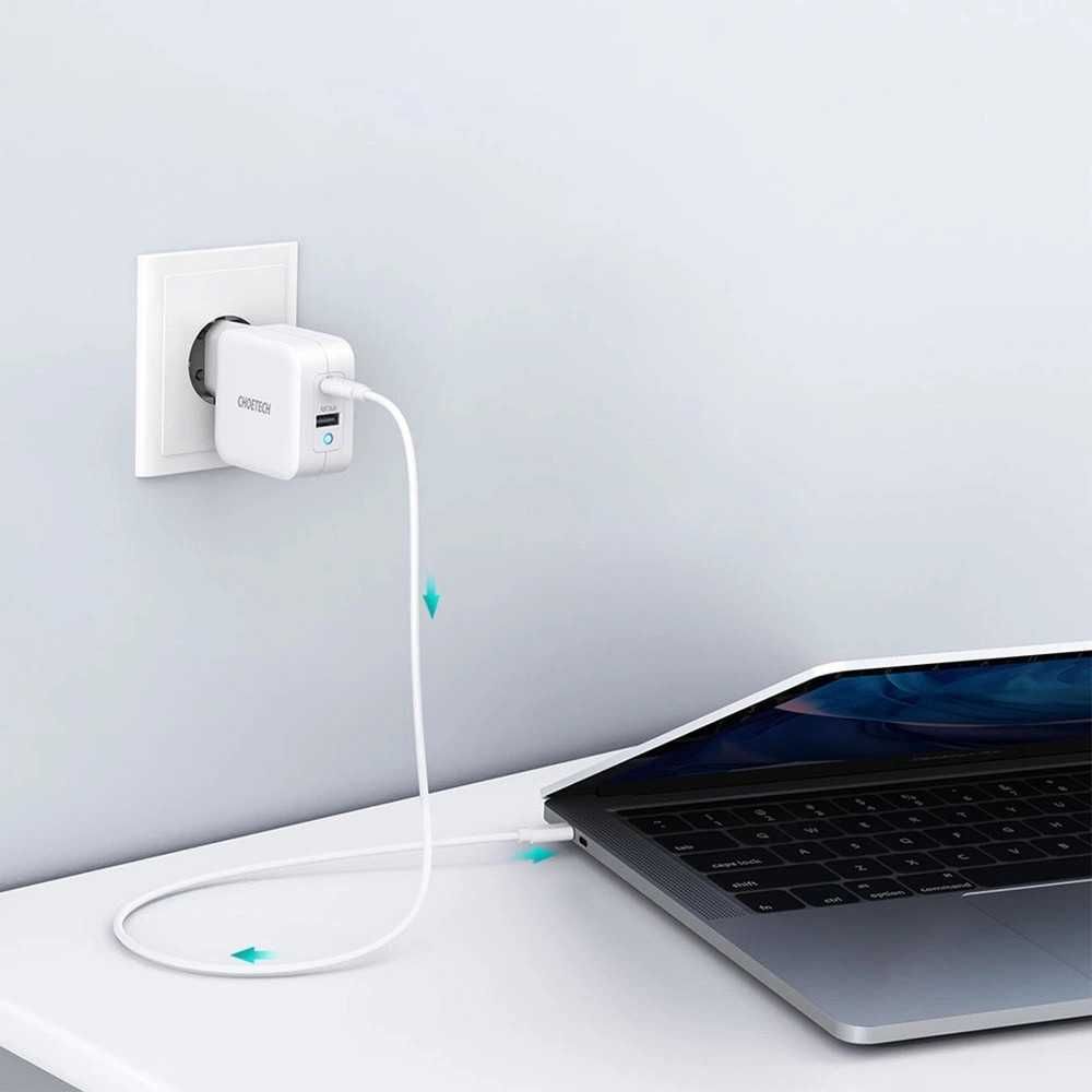 Choetech GaN Wall Charger 65W - зарядно за лаптопи, таблети, смартфони