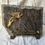 Placa granit cu accesorii din bronz pentru monument funerar- Franta