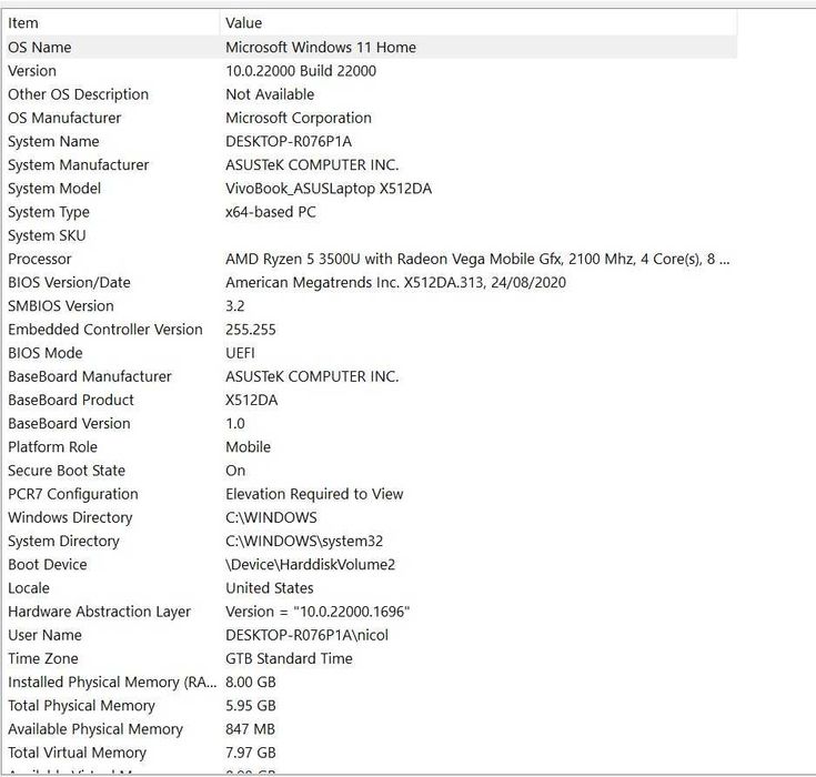 ASUS VivoBook 15 X512DA AMD Ryzen™ 5 3500U | 512GB SSD | 8GB RAM