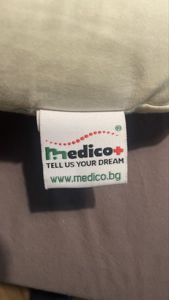 Възглавница за бременни с памучен сатен и вълна Medico Cotton&Wool