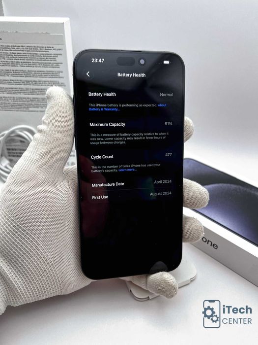 iPhone 15 Pro MAX, 256GB, Blue, 90% батерия, КАТО НОВ, ГАРАНЦИЯ!