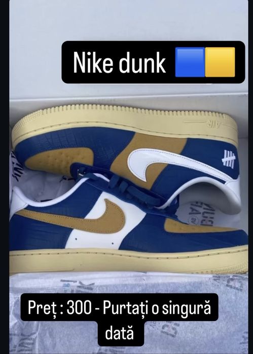 Nike Air Force 1 Low SP Undefeated 5 On It Blue Yellow Croc, URGENT!!!