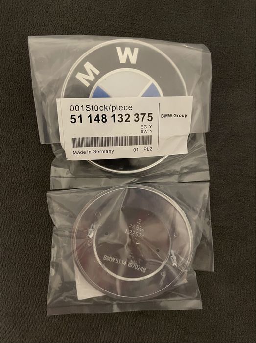Emblema Stema Logo spate alb albastru 78mm Bmw Seria 3 X5 E39 E53 E91