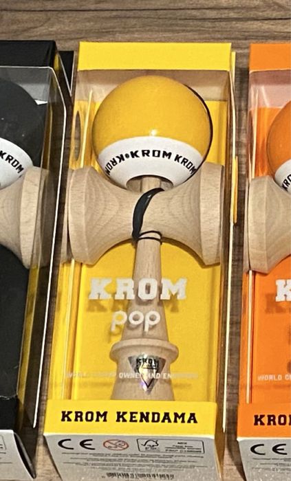 Vand Kendama KROM Pop - originala - sigilata - Doar GALBEN
