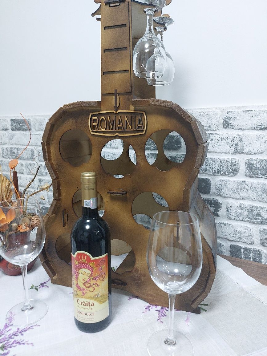 Suport pentru sticle de vin ghitara