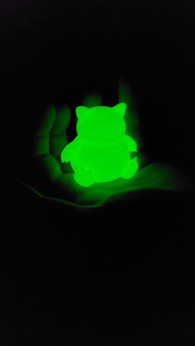 Snorlax 3D Print Fosforescent – Model Croșetat, Glow în Întuneric