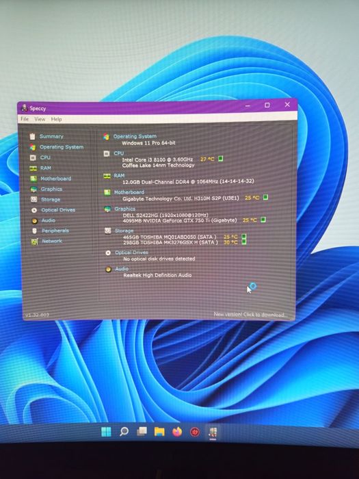 Vând pc ddr4 i3 8100 rgb