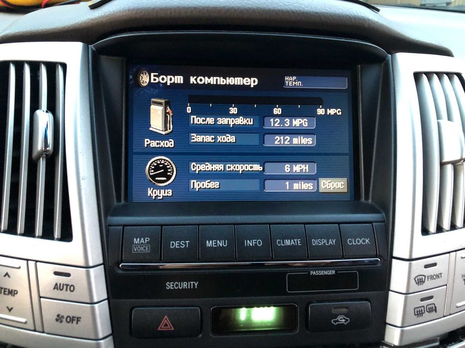 Русификация Lexus RX330 RX350 RX400h c 2003 до 2007 г