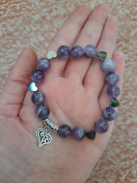 Браслет из натурального аметиста, и много других украшений