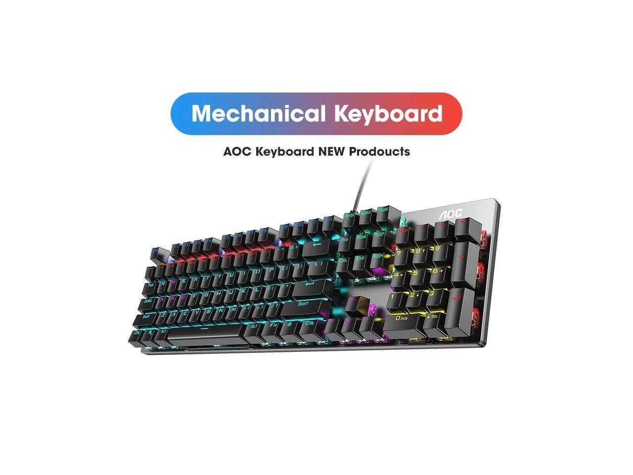 Tastatura Mecanica Aluminiu AOC GK410 Iluminata