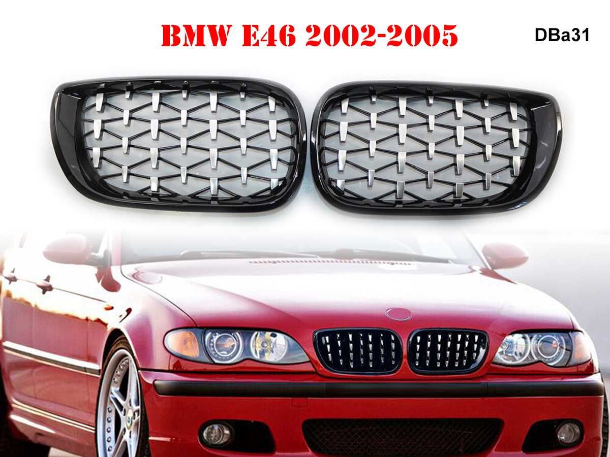 Grile duble tip diamond pentru BMW 3 E46