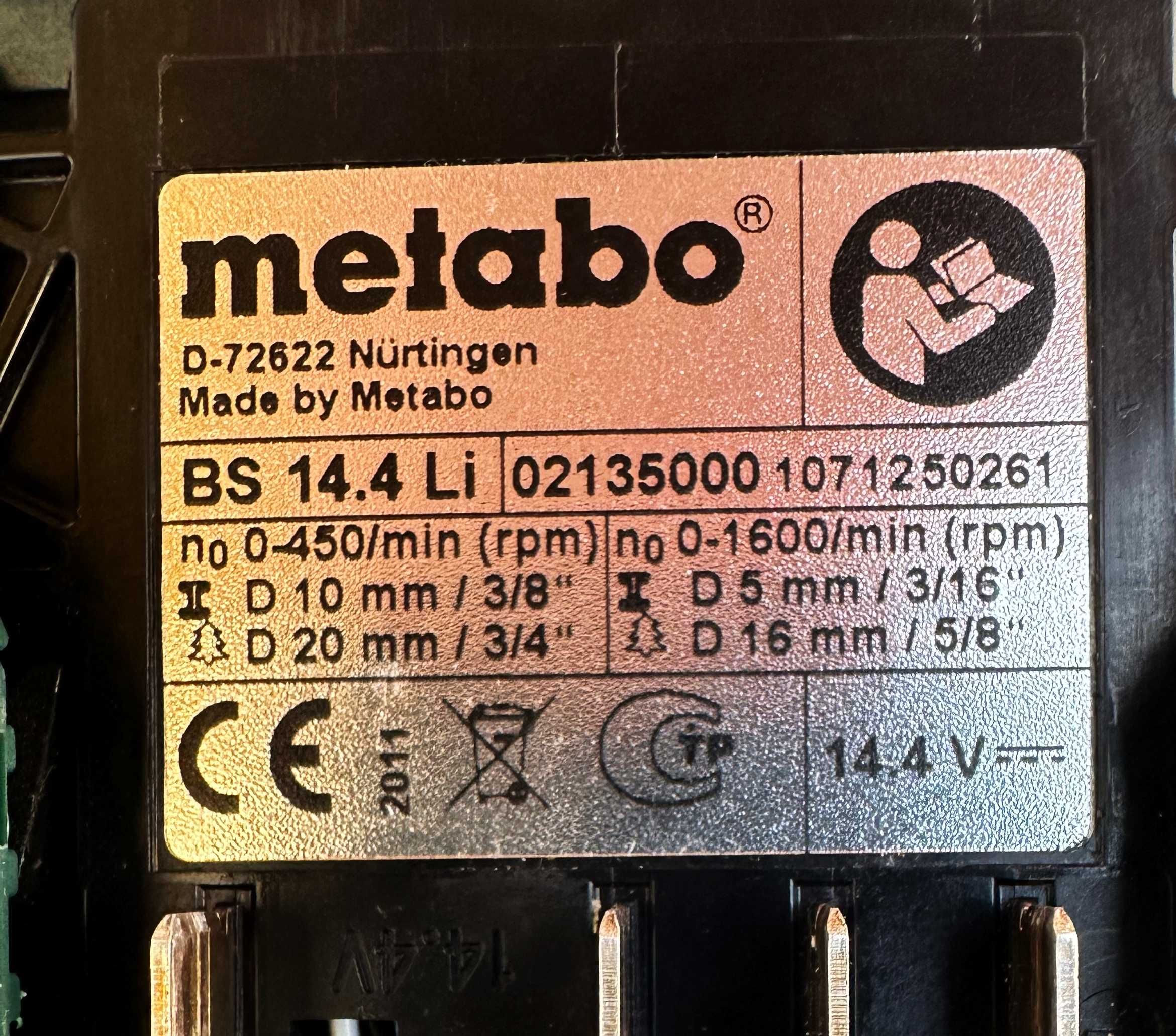 Metabo BS 14.4 Li - Акумулаторен винтоверт 14.4V боди