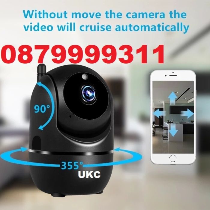 Топ модел Smart camera 1080p, Full HD IP - Wifi Смарт камера Бебефон