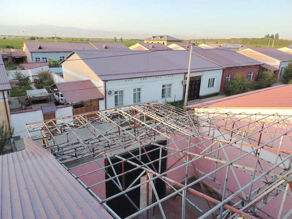 Навес том йопамиз Кантинер профиль материалдан. Узб буйлаб