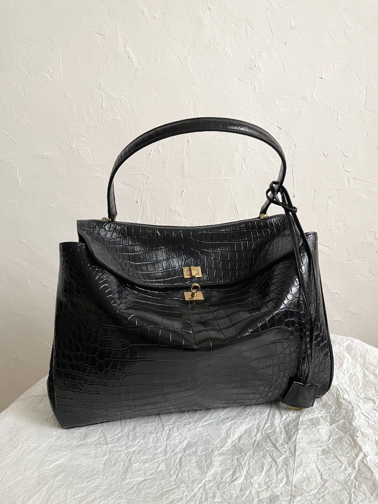 Geanta Balenciaga Rodeo 40 cm croco, Premium