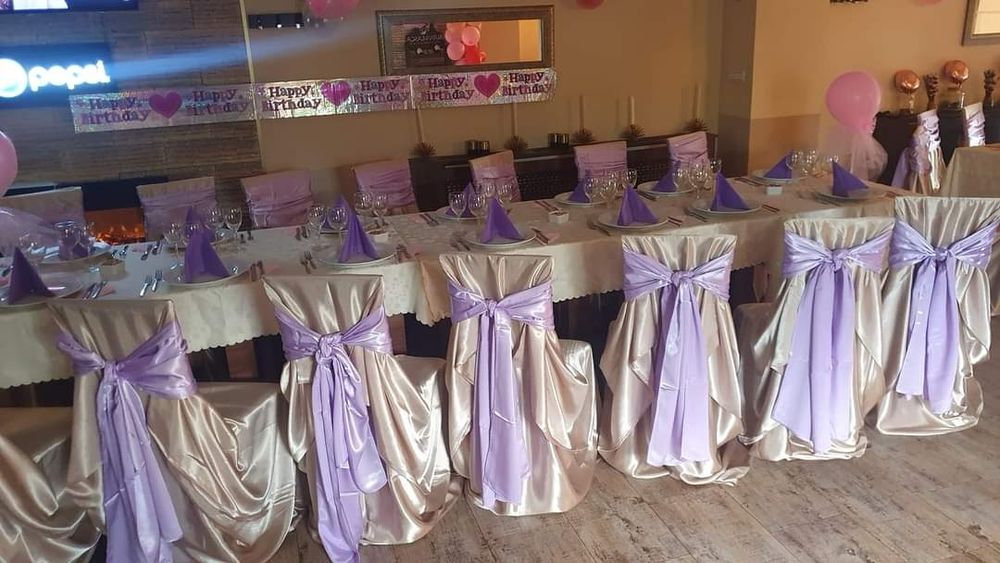 Esarfe scaune somon și mov 5lei buc