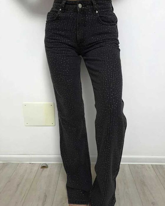 ZARA blugi dama   cu pietricele, marimea 38 ,noi