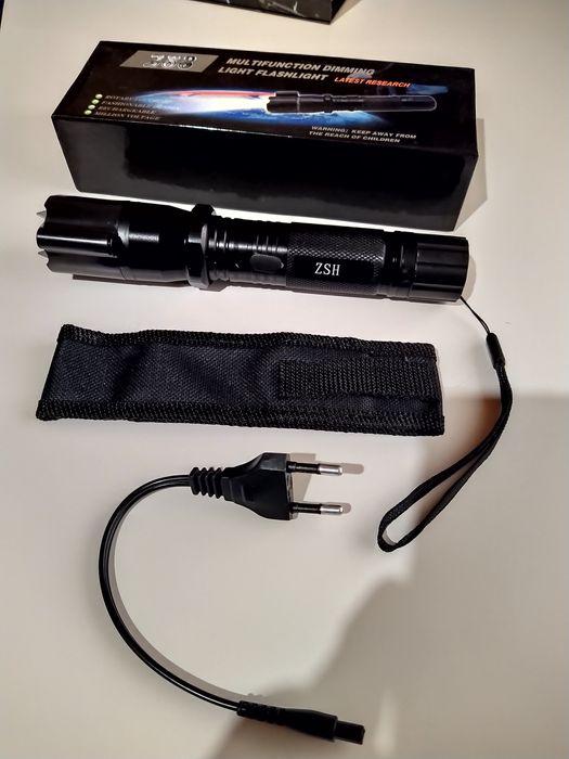 Lanterna WLS 288 cu electrosoc si laser incorporat , 9000 KV, Neagra