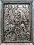 Vand tablou in relief, A4, Iron Maiden (aluminiu, handmade)
