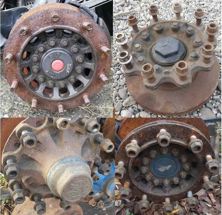 axe SAF, MERCEDES, BPW, SCHMITZ pe disc sau pe tamburi. PUNTI remorci