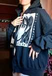 Hanorac negru fete oversized hanorac cu fermoar