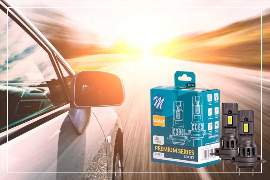 LED крушки M-TECH SMART PREMIUM H4/H7/H11/HB3/HB4-12V-6000K,к-т/2 бр./
