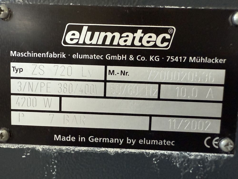 Двуглава заваръчана машина, лепачка за ПВЦ дограма ELUMATEC / Елуматек
