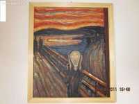 Tablou,pictura in ulei pe panza "Strigatul" "The scream" Edgar Munch