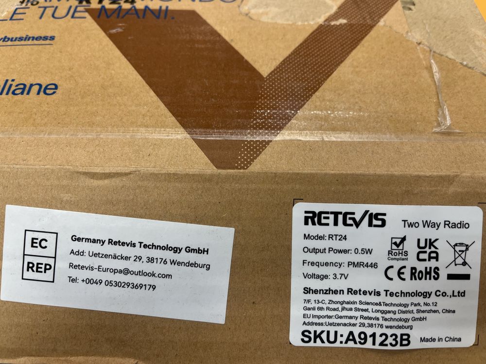 Retevis RT 24 walkie talkie radiostation радиостанция уоки токи