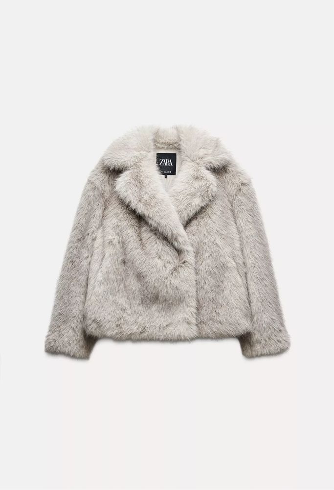 Палта от изкуствен косъм ZARA