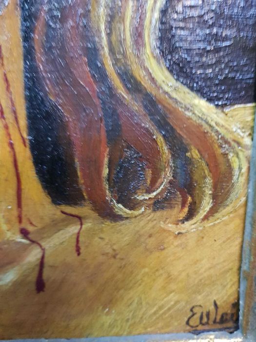 Tablou vechi,pictura in ulei!