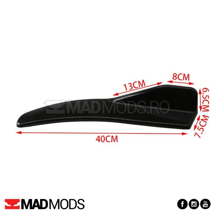 Set prelungiri laterale lip-uri negre bara fata spate BMW Audi Volkswa