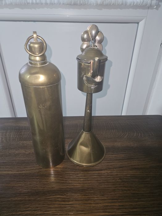 Lampă cu ulei + sticlă de apă caldă din cupru