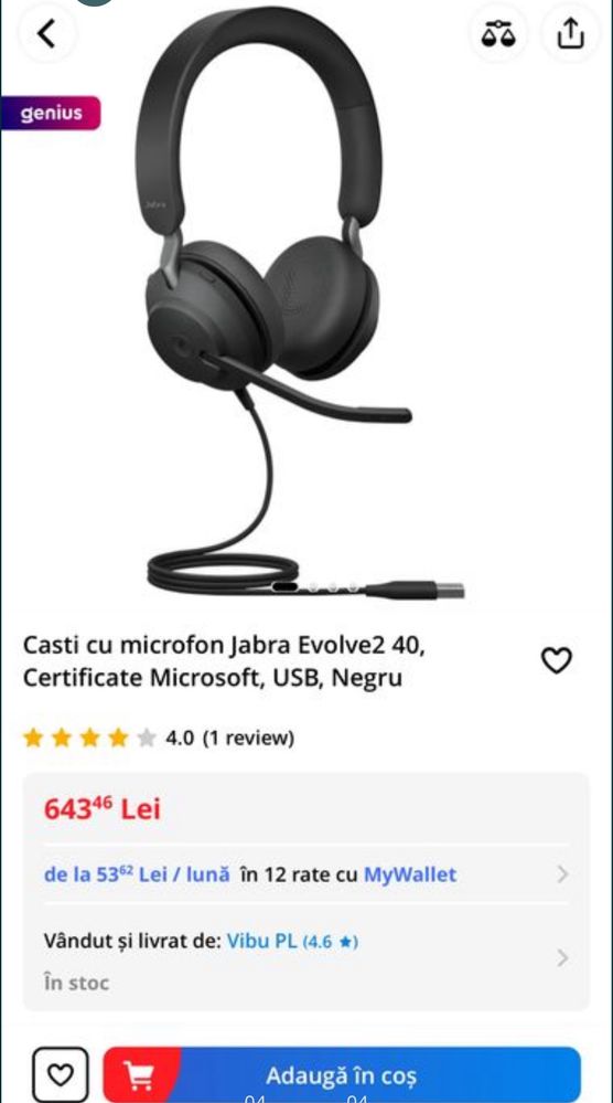 Casti Jabra Evolve 2 40