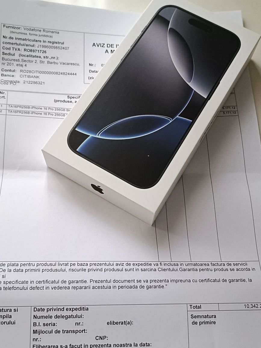 iPhone 16 Pro sigilat factura garanție