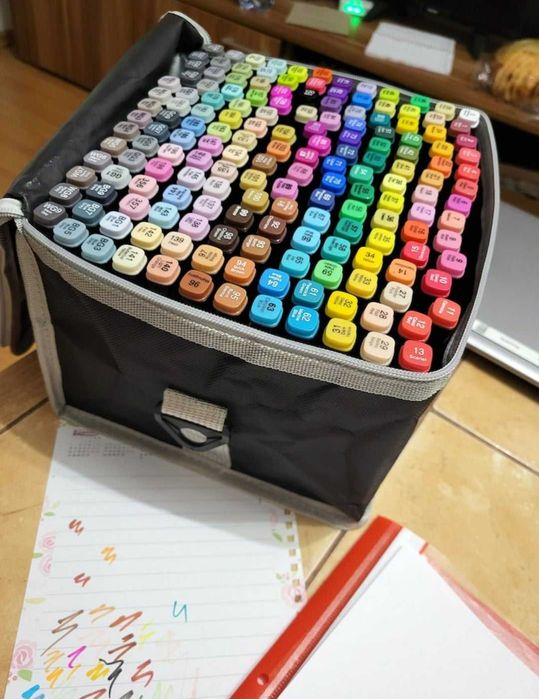 Set NOU 168 markere cu cerneala pe baza de alcool – multicolore