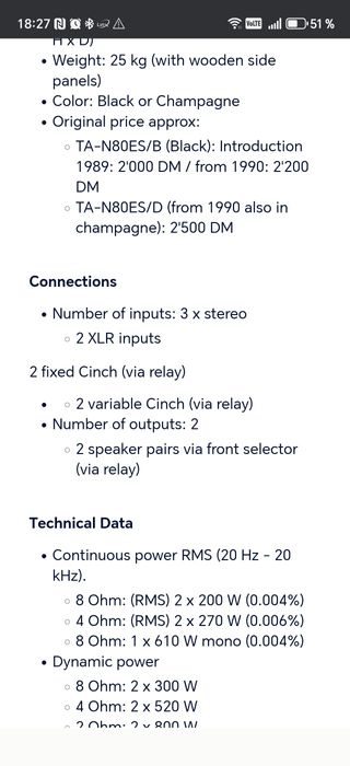 Amplificator Sony ta-n80es