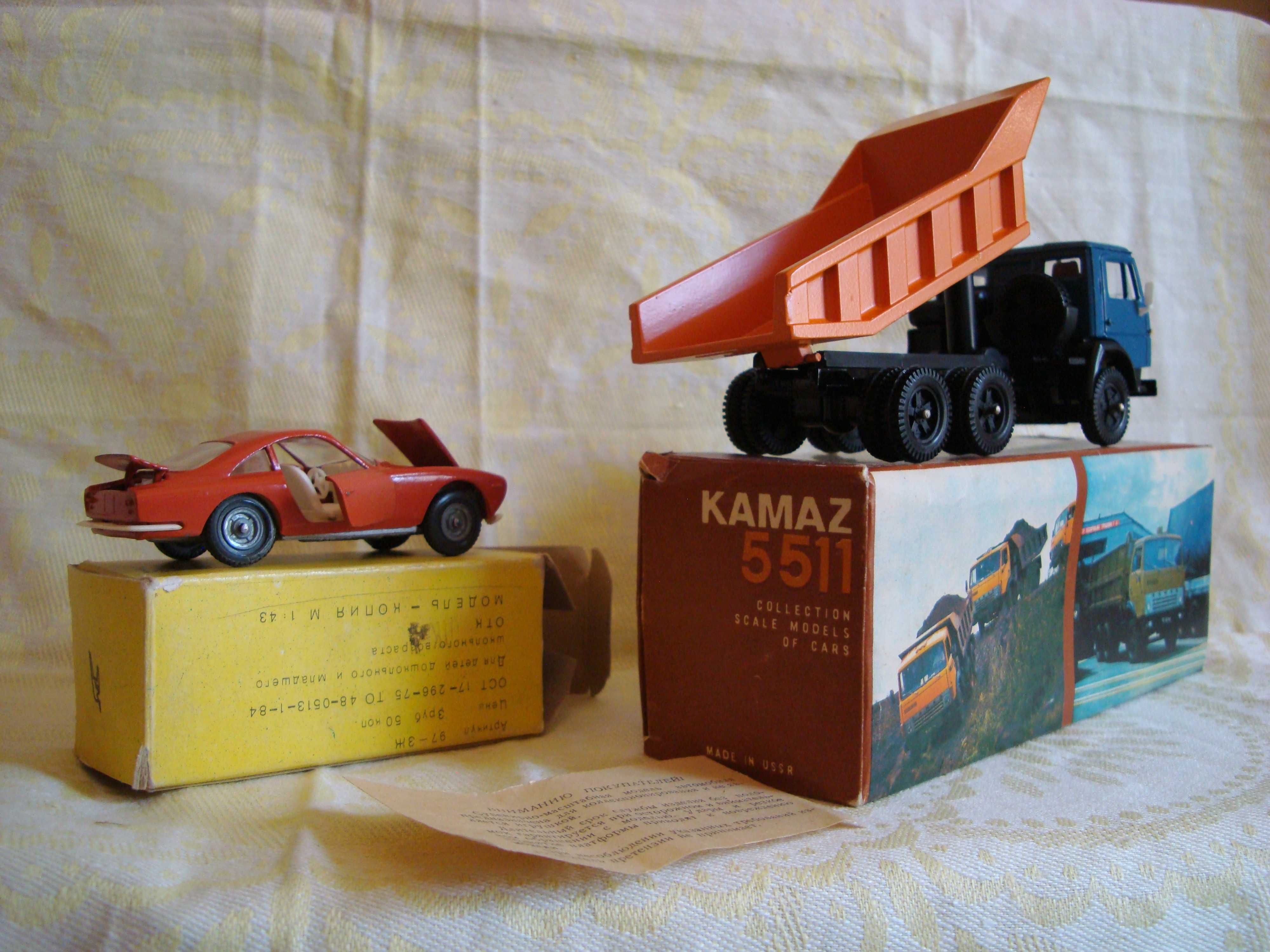 Модели А/М КАМАЗ 5511 , Феррари. Метал  СССР 1980 е годы. Есть обмен.