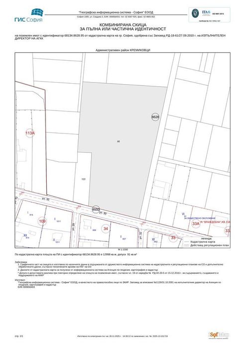 Голям парцел в кв. Враждебна! Извън регулация!