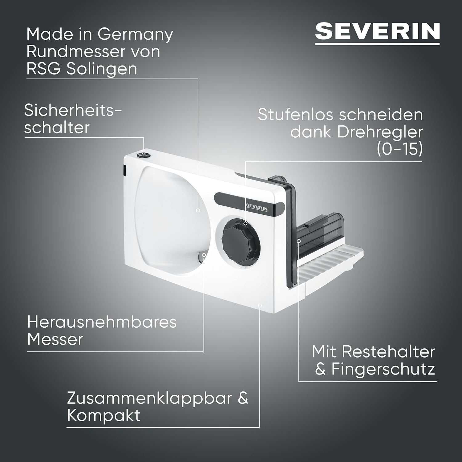 SEVERIN AS 3912 Компактна универсална машина за рязане, лек ДЕФЕКТ