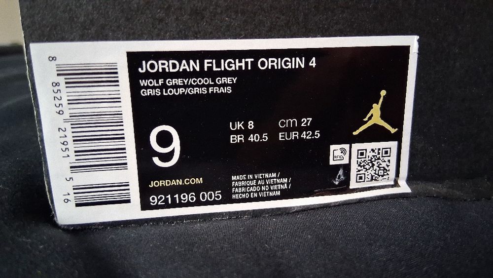 JORDAN FLIGHT ORIGIN 4 // wolf grey/cool grey