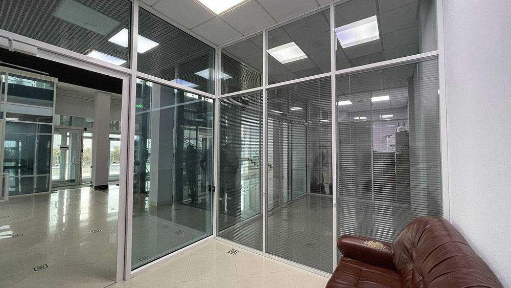 перегородка офисные перегородки алюминиевые  витраж стеклопакет